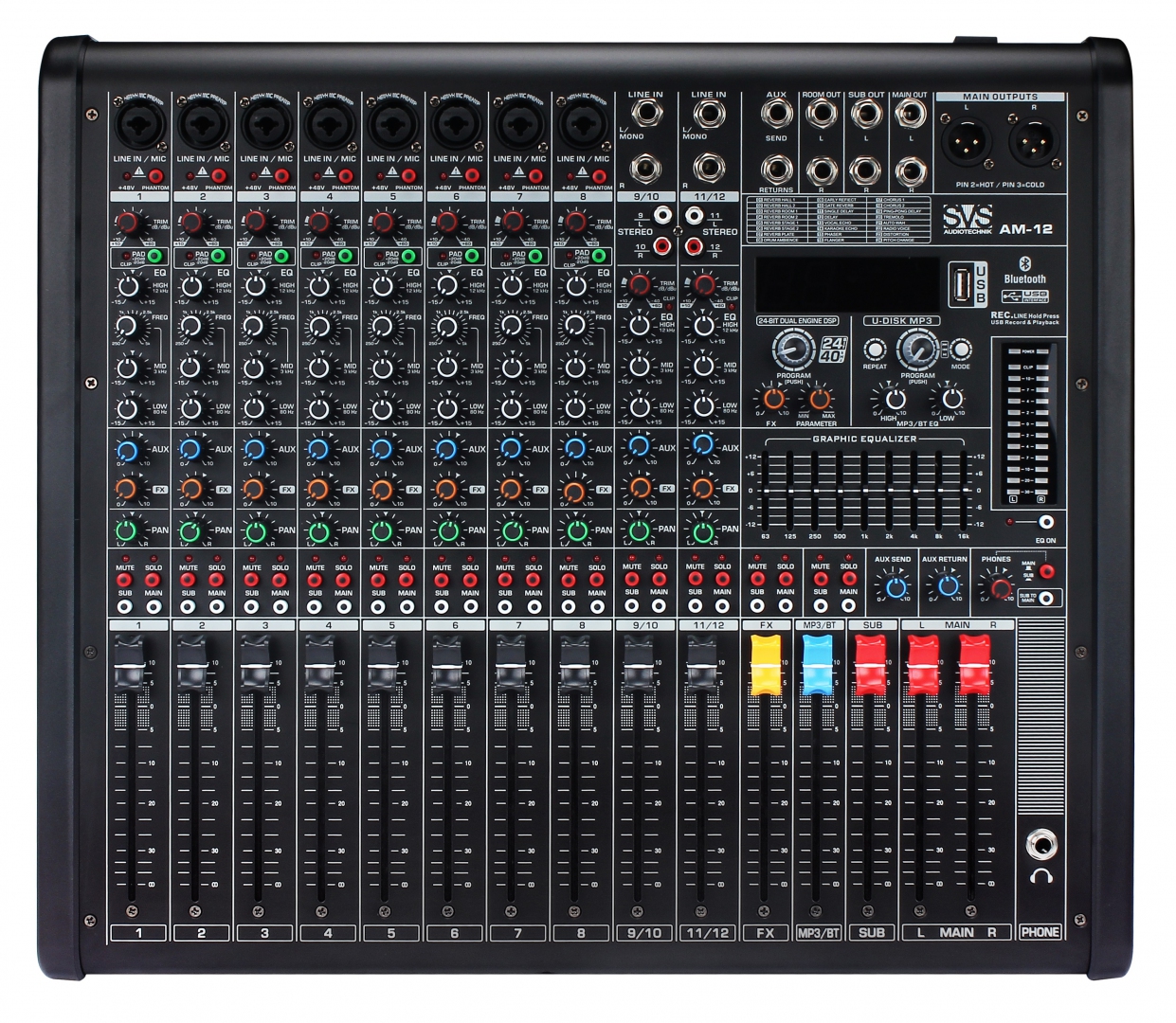 SVS Audiotechnik mixers AM-12 Микшерный пульт аналоговый, 12-канальный в Читинской области