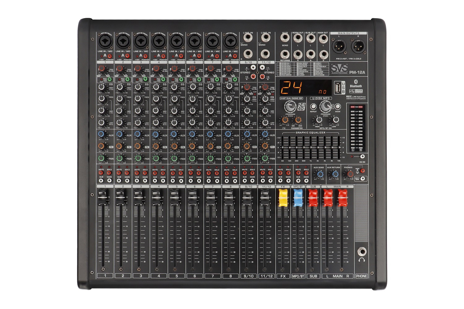 SVS Audiotechnik mixers PM-12A Активный аналоговый микшерный пульт, 12-канальный в Читинской области
